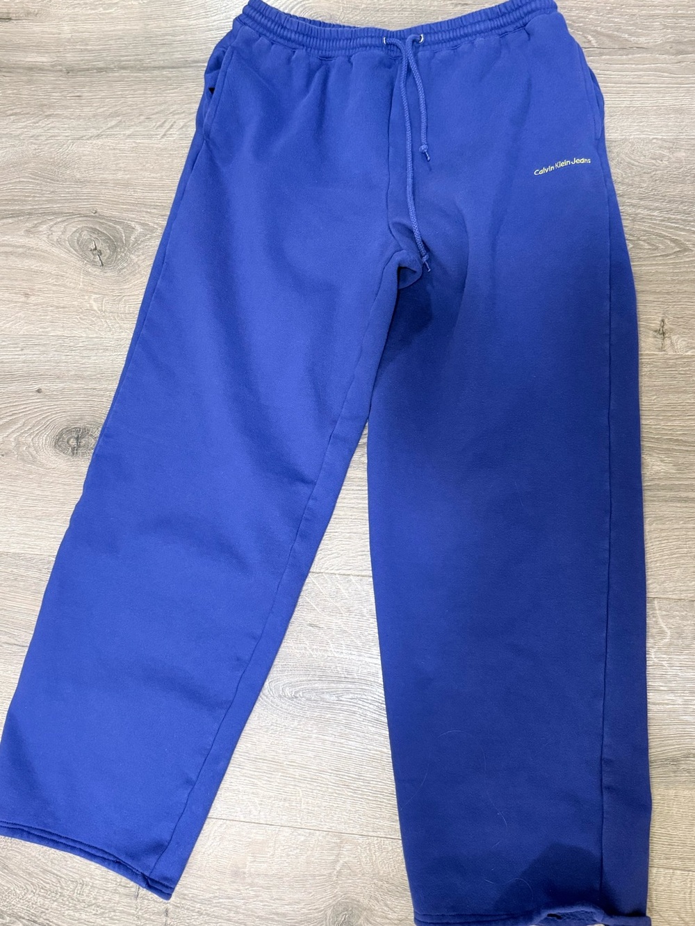 Calvin Klein Jeans Women’s Cobalt Blue Wide Leg Sweat Pants